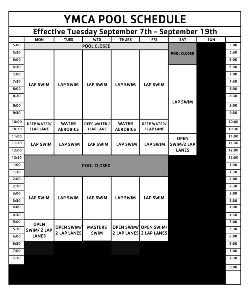 YMCA Fitness Schedules  Cortland County Family YMCA